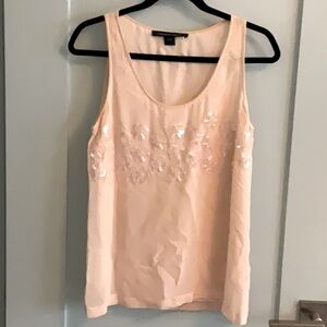 Peach Sequin Tank Top